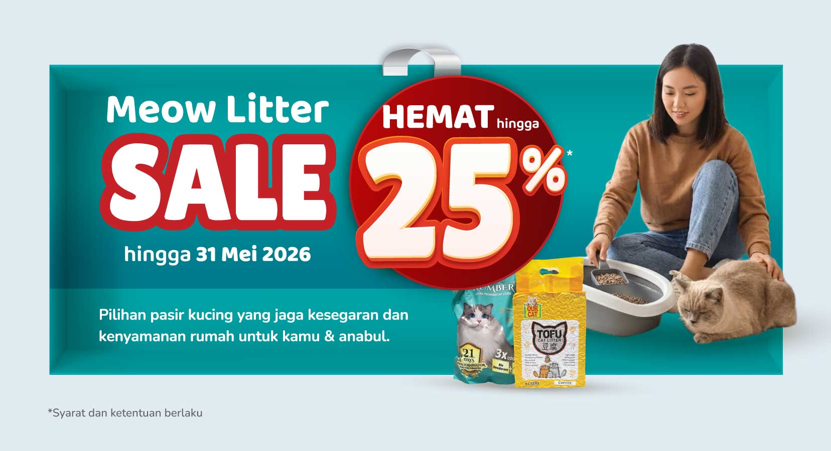 Cat Litter Deals Hemat hingga 25%*