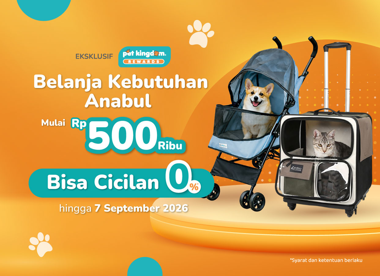 Belanja Mulai 500Rb, Cicilan 0% Selama 3 Bulan di Pet Kingdom