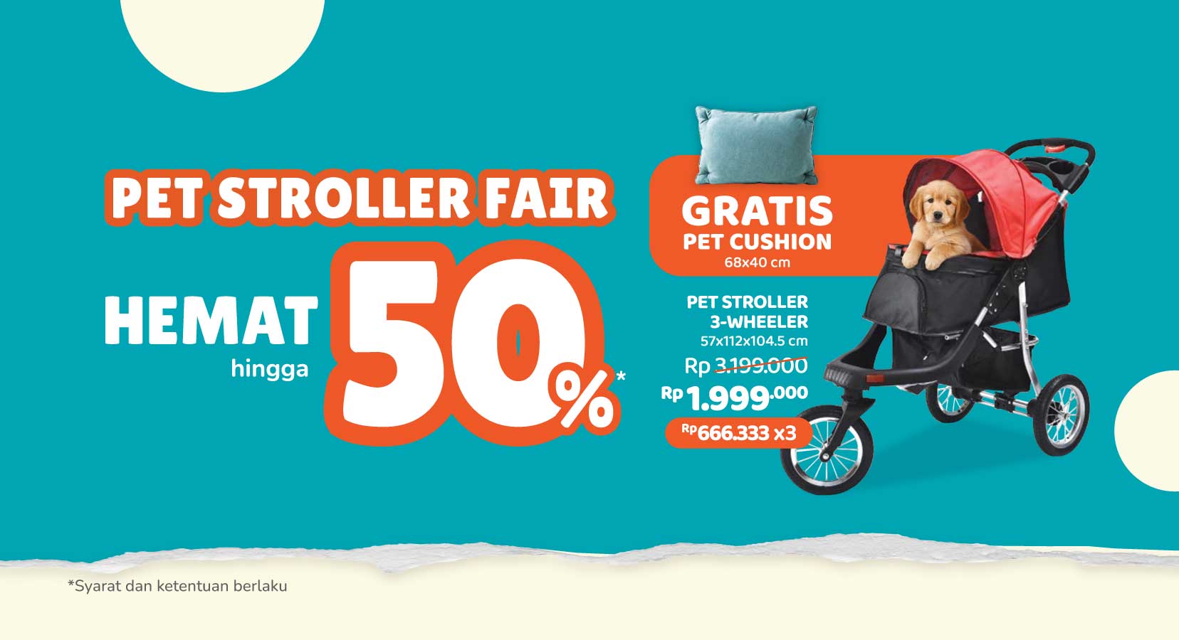 Pet Stroller Fair, Hemat hingga 50%*