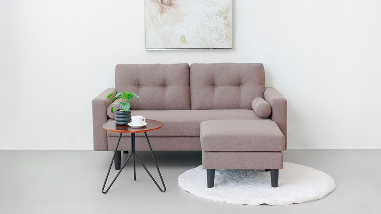 Pluto Sofa 2 Seater + Otto Brown - Sofa Minimalis - INFORMA